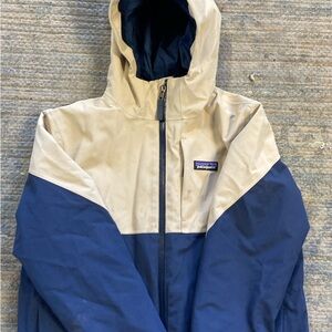 Patagonia Navy and Beige Hooded 3-in-1 Jacket